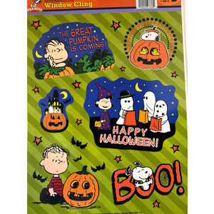 Peanuts Window Cling Vintage Halloween Decorations